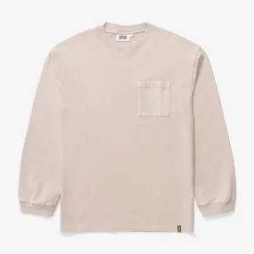 Washed Long Sleeve Pocket Tee Indoor Event mountain climate