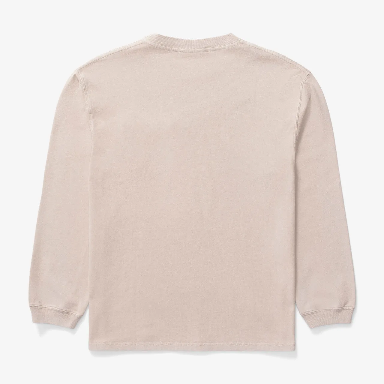 Washed Long Sleeve Pocket Tee Subtle patterns Ombre