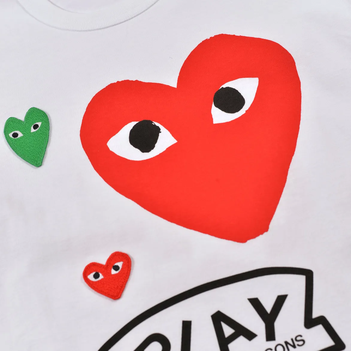 DurableStitching MULTI LOGO TEE - WHITE / RED