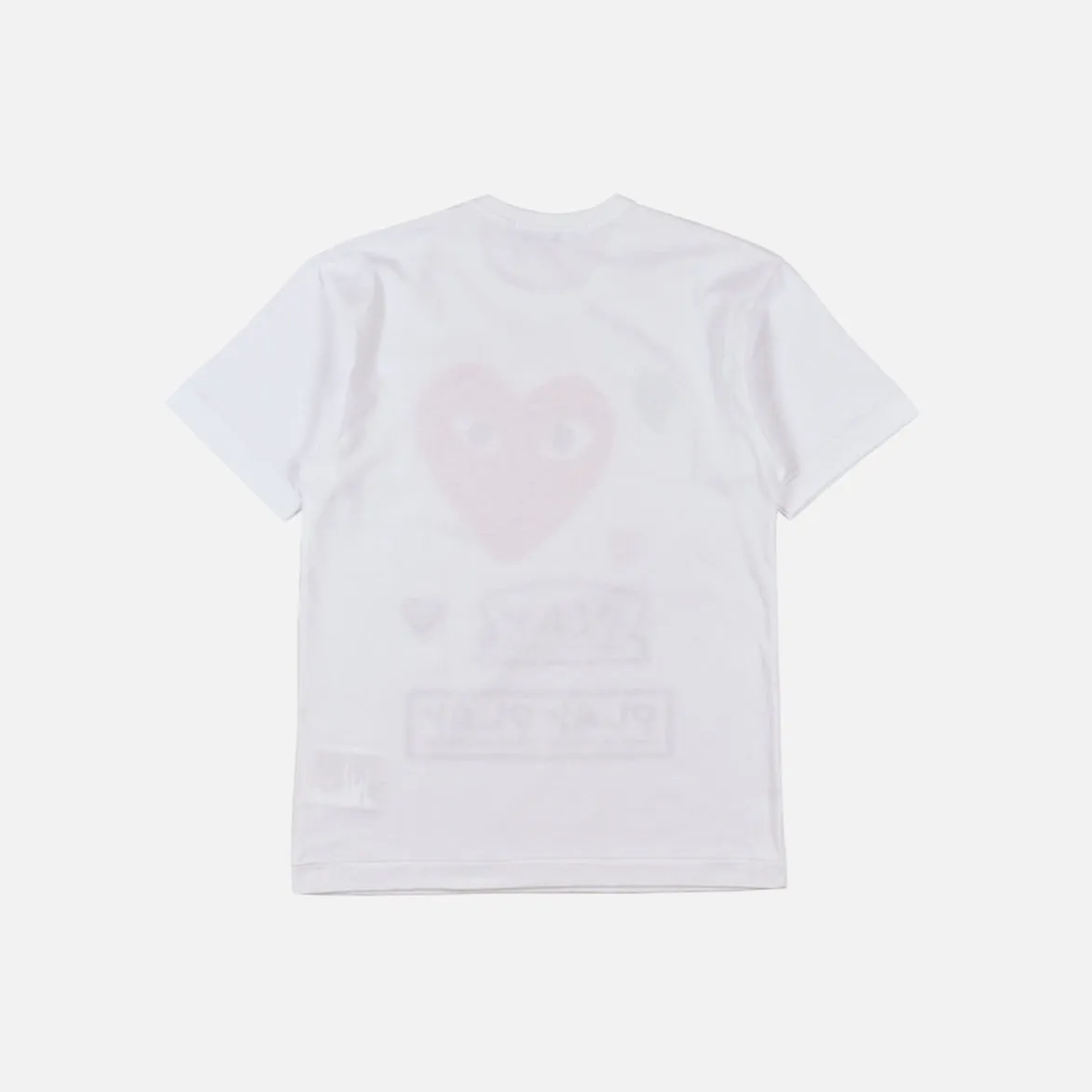 MULTI LOGO TEE - WHITE / RED NonRestrictive Movement Heavy Silk