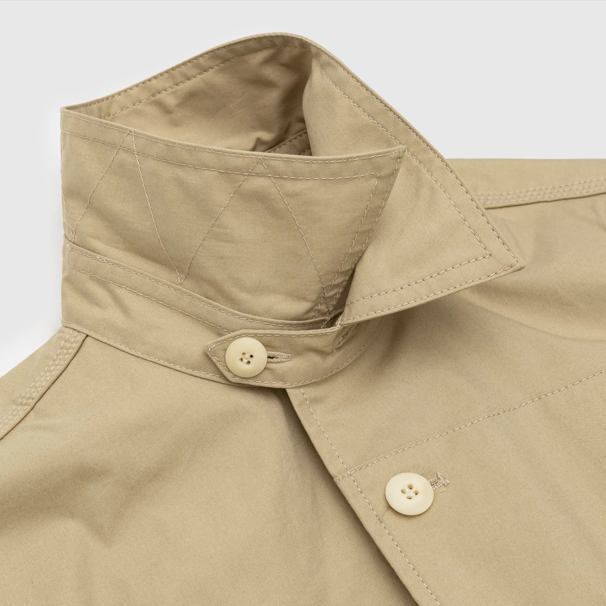 Geometric Print Reinforced Elbow Patches MULTI-POCKET OVER SHIRT