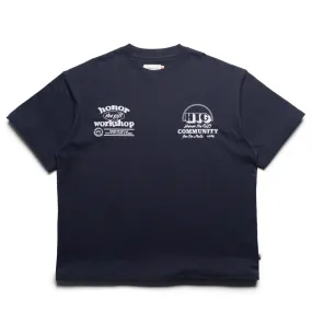 jumpsuit silhouette Checked Honor The Gift Honor Workshop Tee - Navy