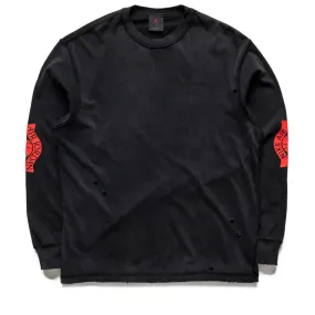 leggings silhouette Jordan Rare Air L/S Tee - Black/Chile Red