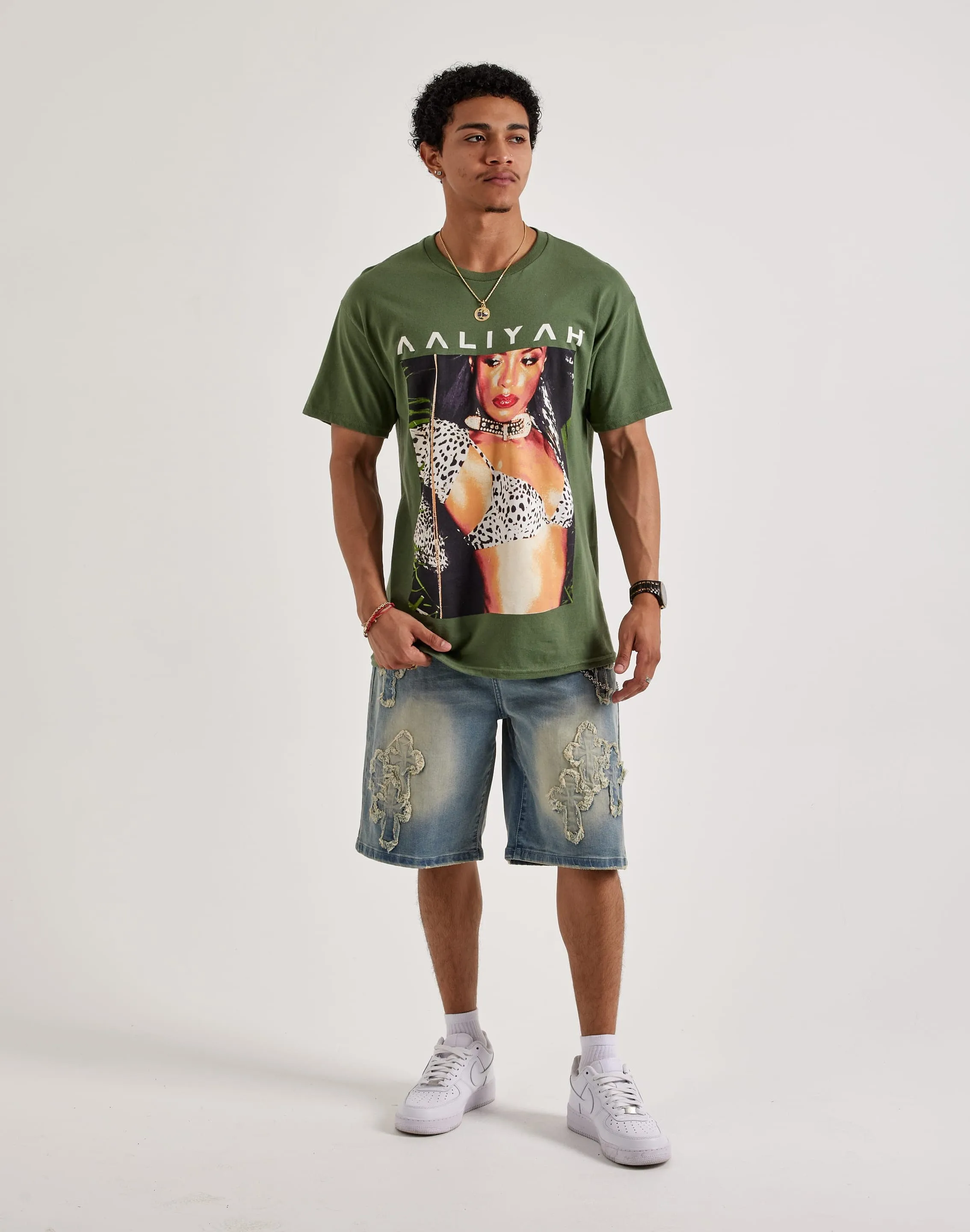 Merch Traffic Aaliyah Photo Tee Adjustable Drawcord CompressionFreeCuffs