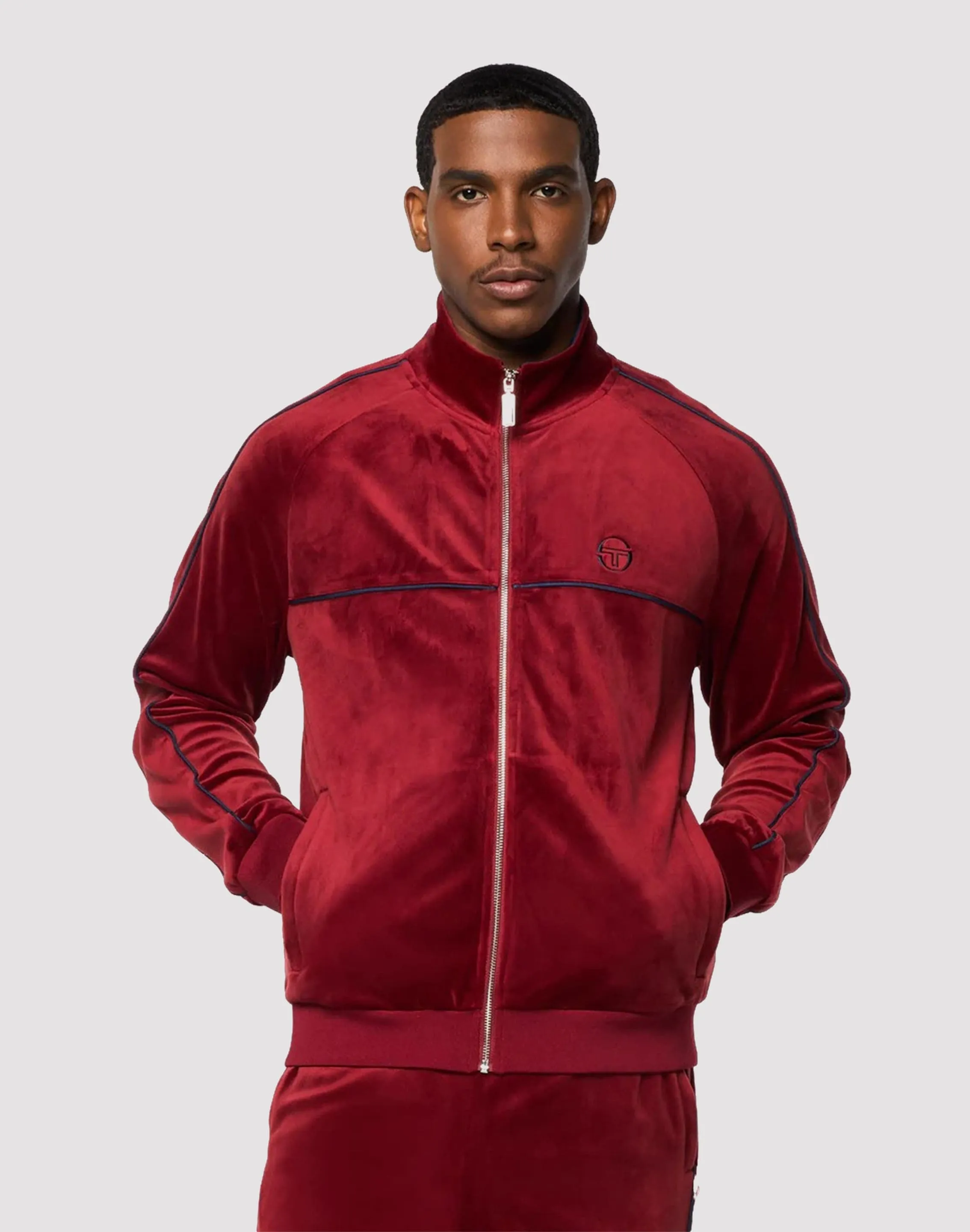 Sergio Tacchini Operations Inc Sergio Tacchini Lioni Velour Track Jacket mesh ventilation