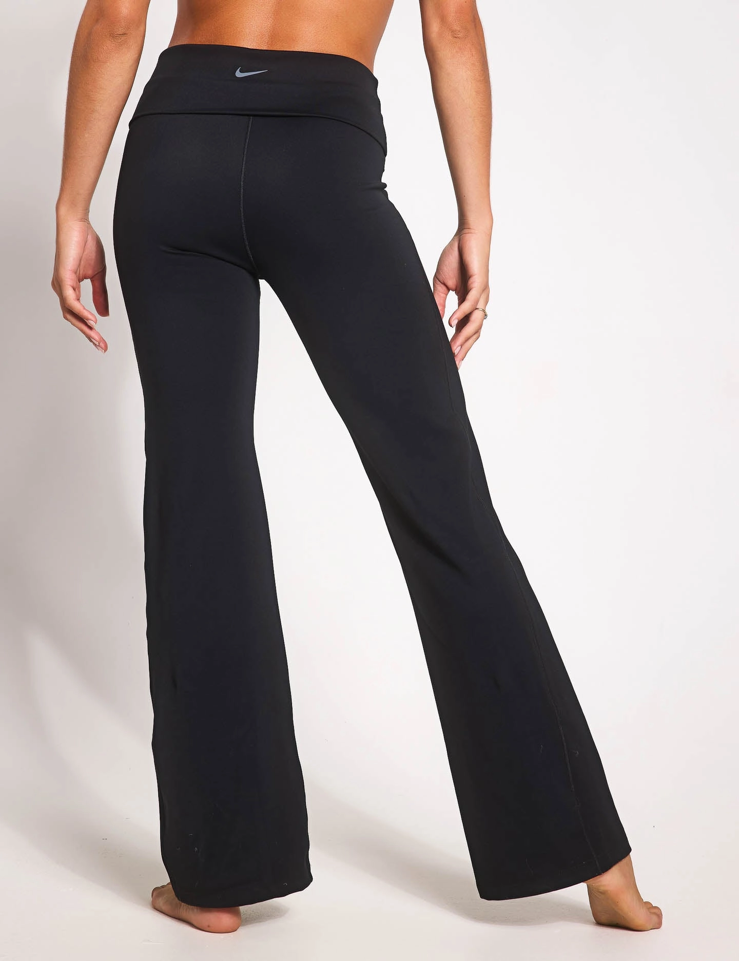 One Dri-FIT Fold-Over Pants - Black Breathable mesh lining