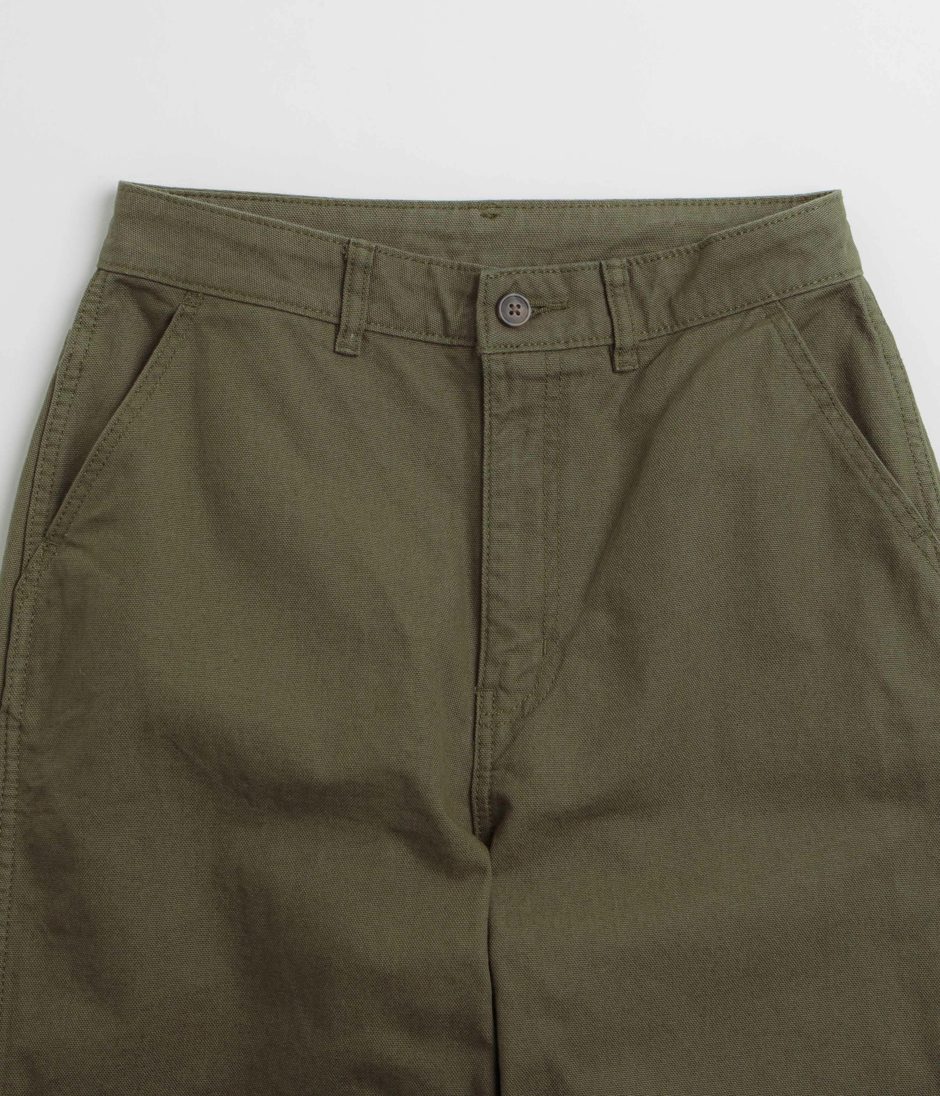 Patagonia Womens Point Reyes Canvas Wide Leg Pants - Basin Green Breathable Comfort Anti Pilling Surface