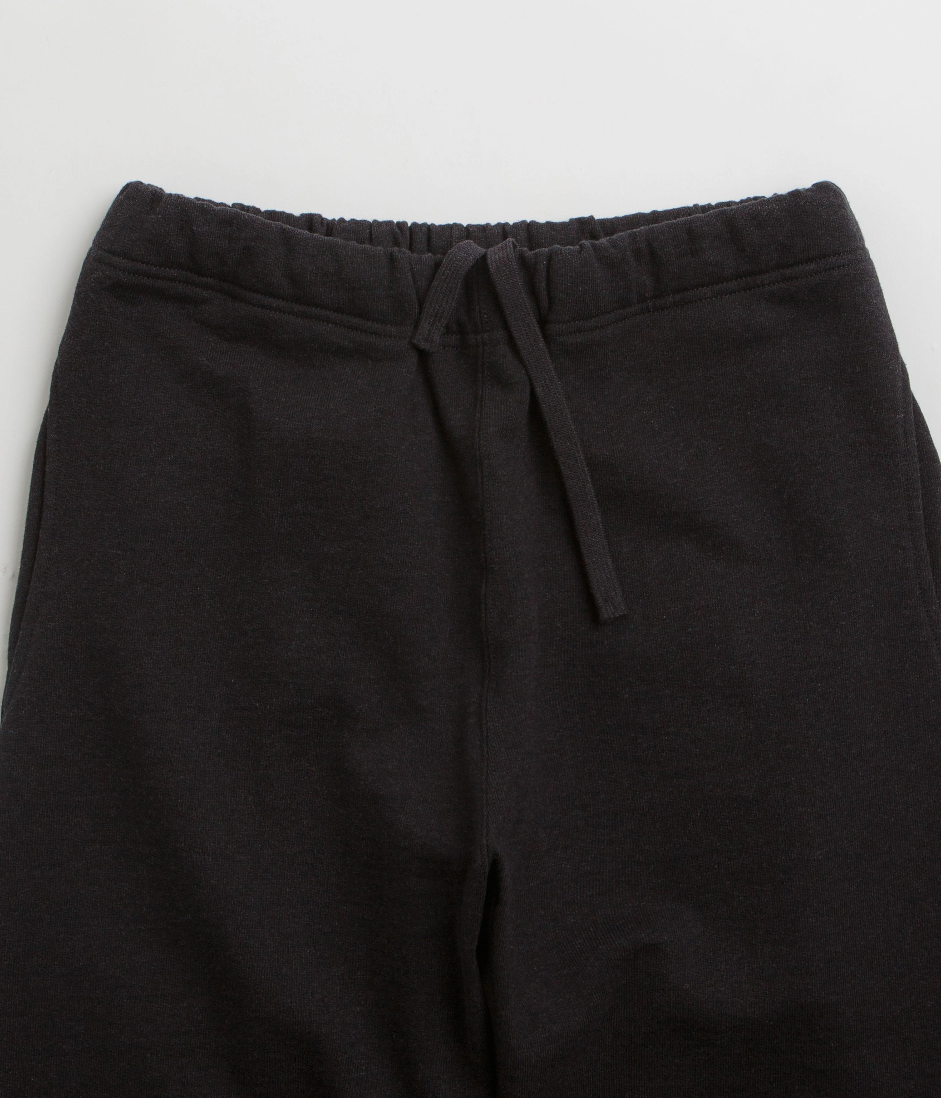 Snow Peak Recycled Cotton Sweatpants - Black Structured Hemline Relaxed Comfort