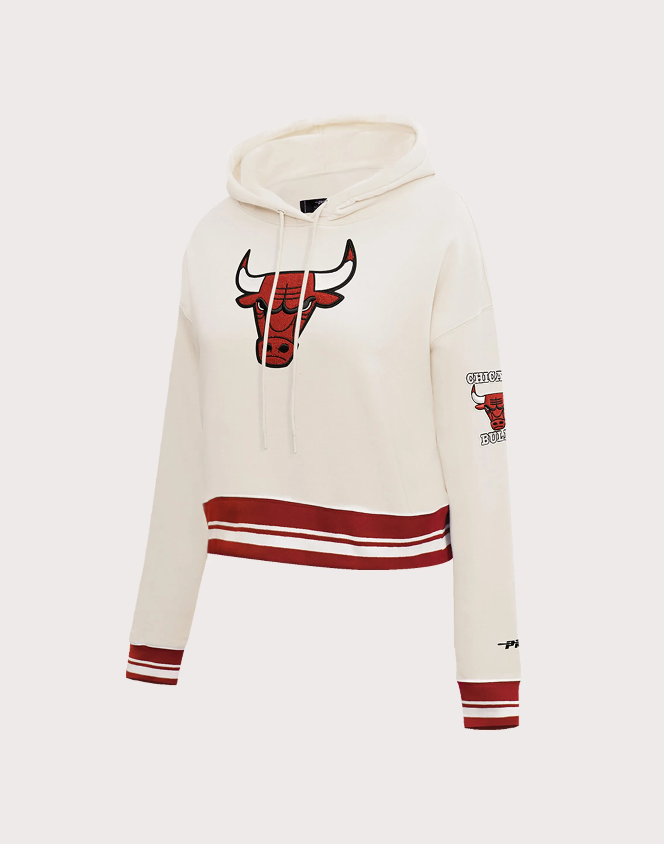 Pro Standard NBA Chicago Bulls Retro Classic Cropped Hoodie Adjustable Hem ElasticFree