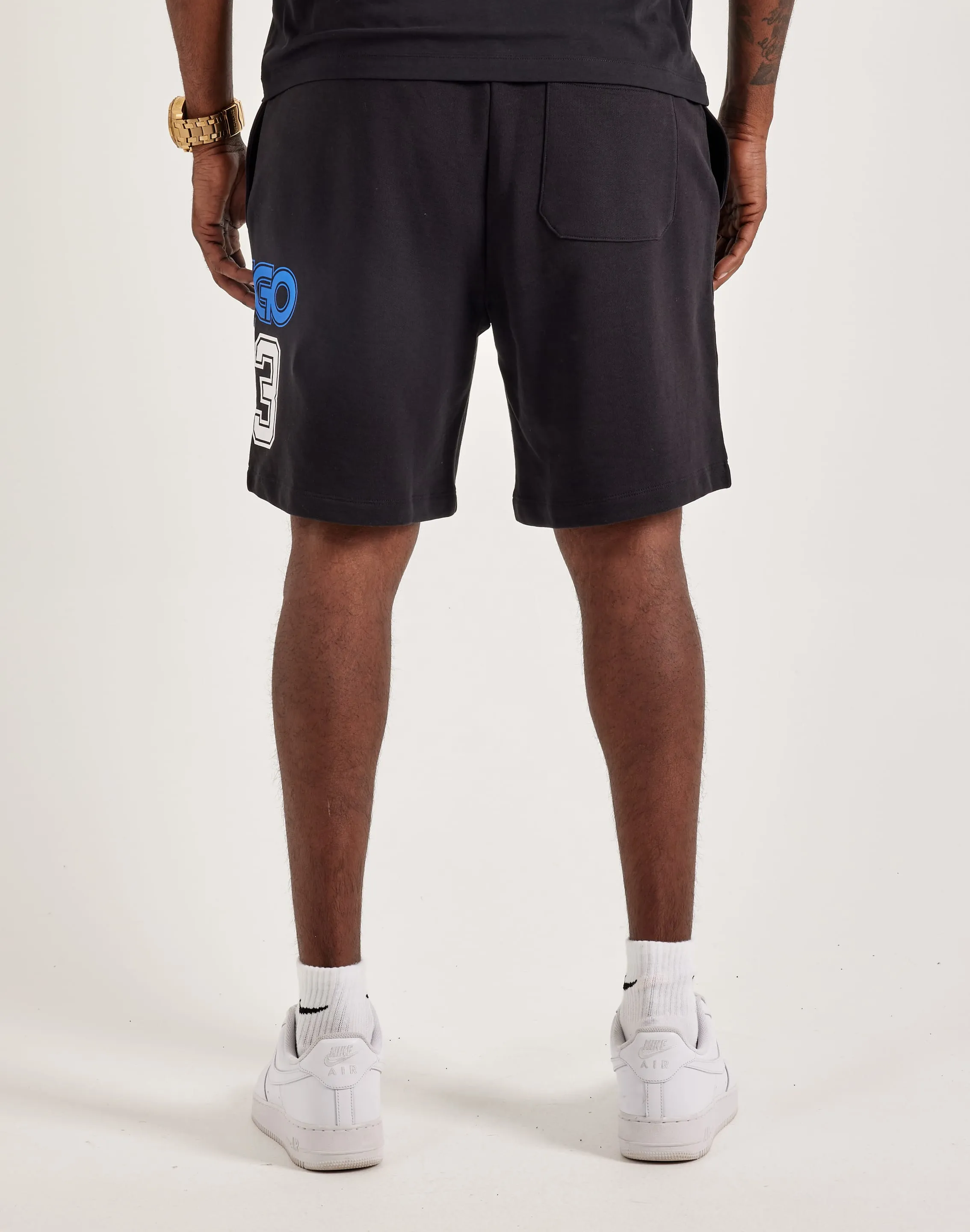 Hugo Nesisho Graphic Shorts Suede Mood Flexible Waistband