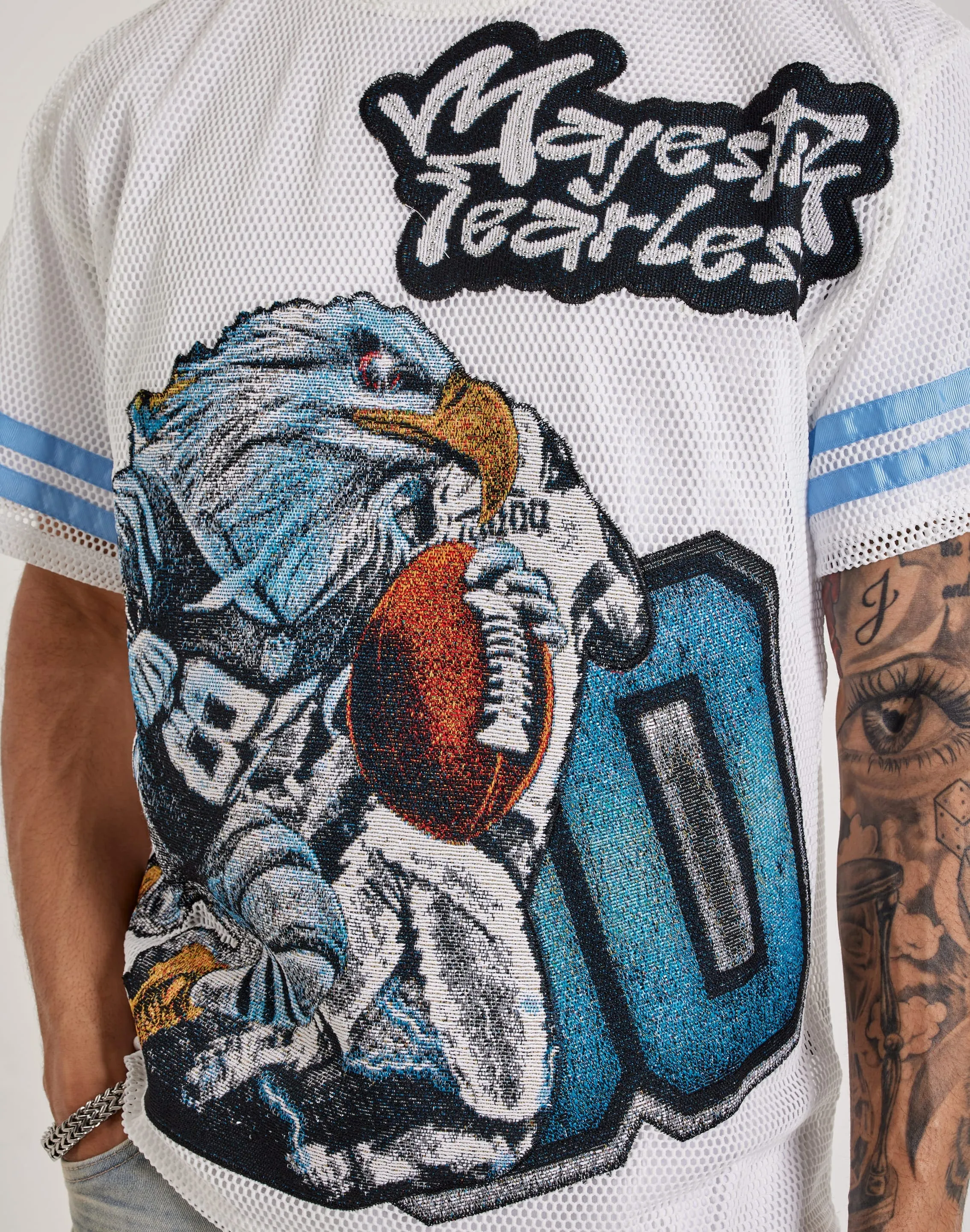 Athleisure Cool Rich Tone Majestik Eagle Mesh Tee