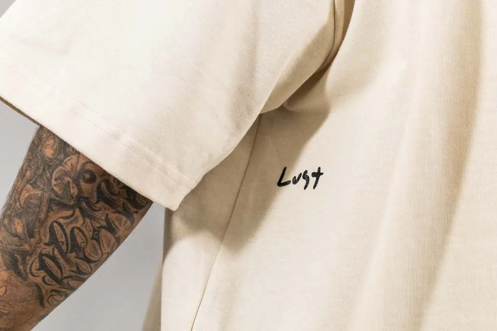 Lust Daily Essentials Minilogo Back Tee 'Avena' PuckerFree Surface Layered Sleeve
