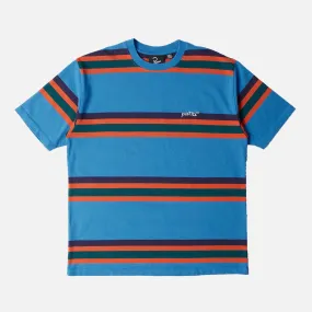 Smart Glow SCRIPT STRIPED T-SHIRT - BLUE