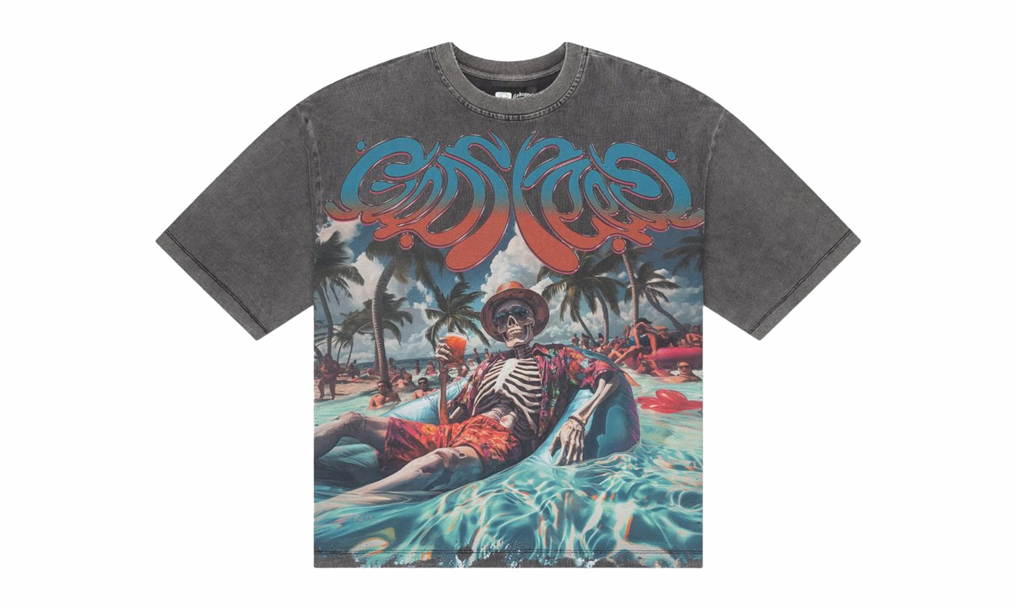 WaterRepellentSurface Pool Party T-Shirt "Grey Wash"