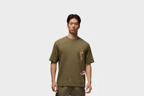 Romance Air Jordan Men??s Crew Neck T-Shirt (Olive)