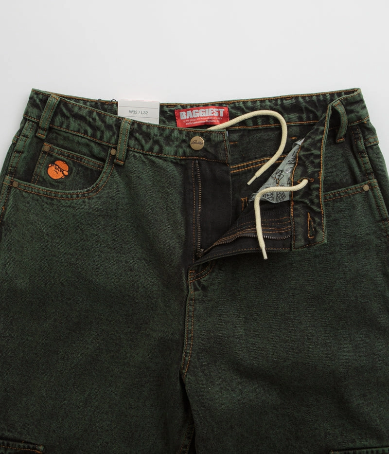FadeResistantTreatment Layered Wear Butter Goods Santosuosso Jeans - Dark Green