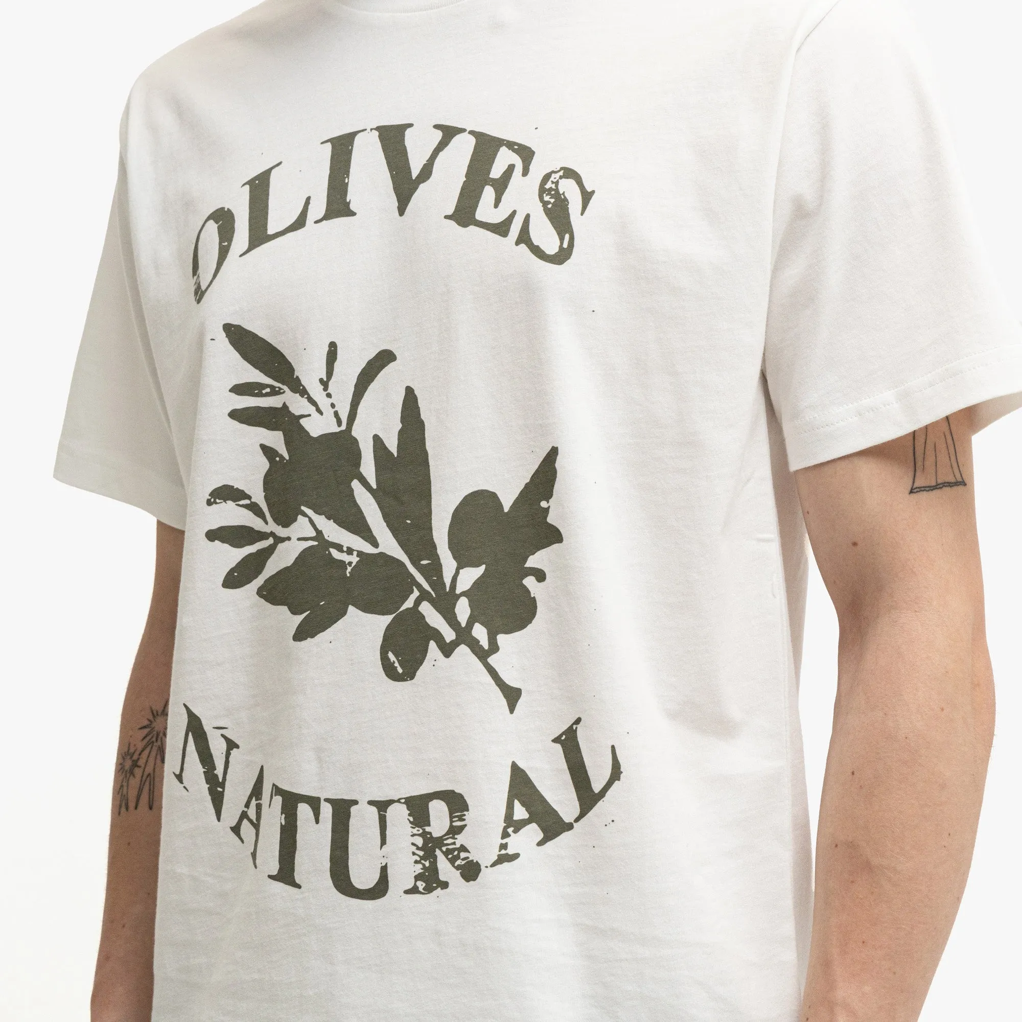 Museum Of Peace & Quiet Olives T-Shirt White Pastel Shade