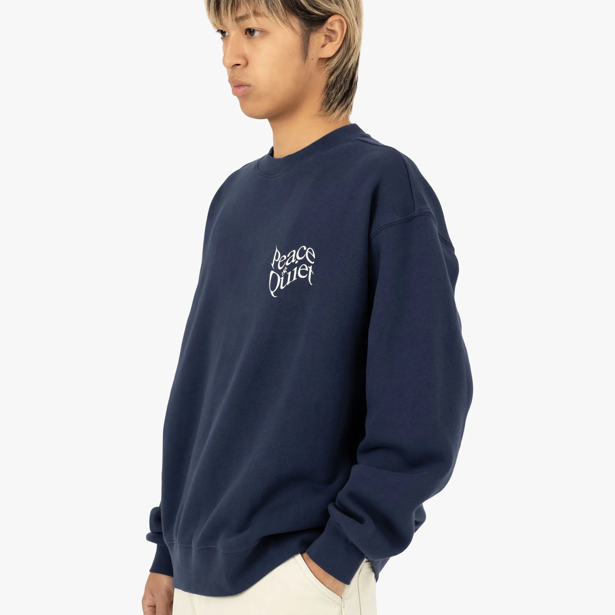 Soft Daily Sporty Museum of Peace & Quiet Warped Crewneck / Navy