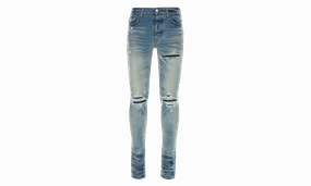 Mx1 Leather Jeans "Honeycomb Indigo" Mid Rise