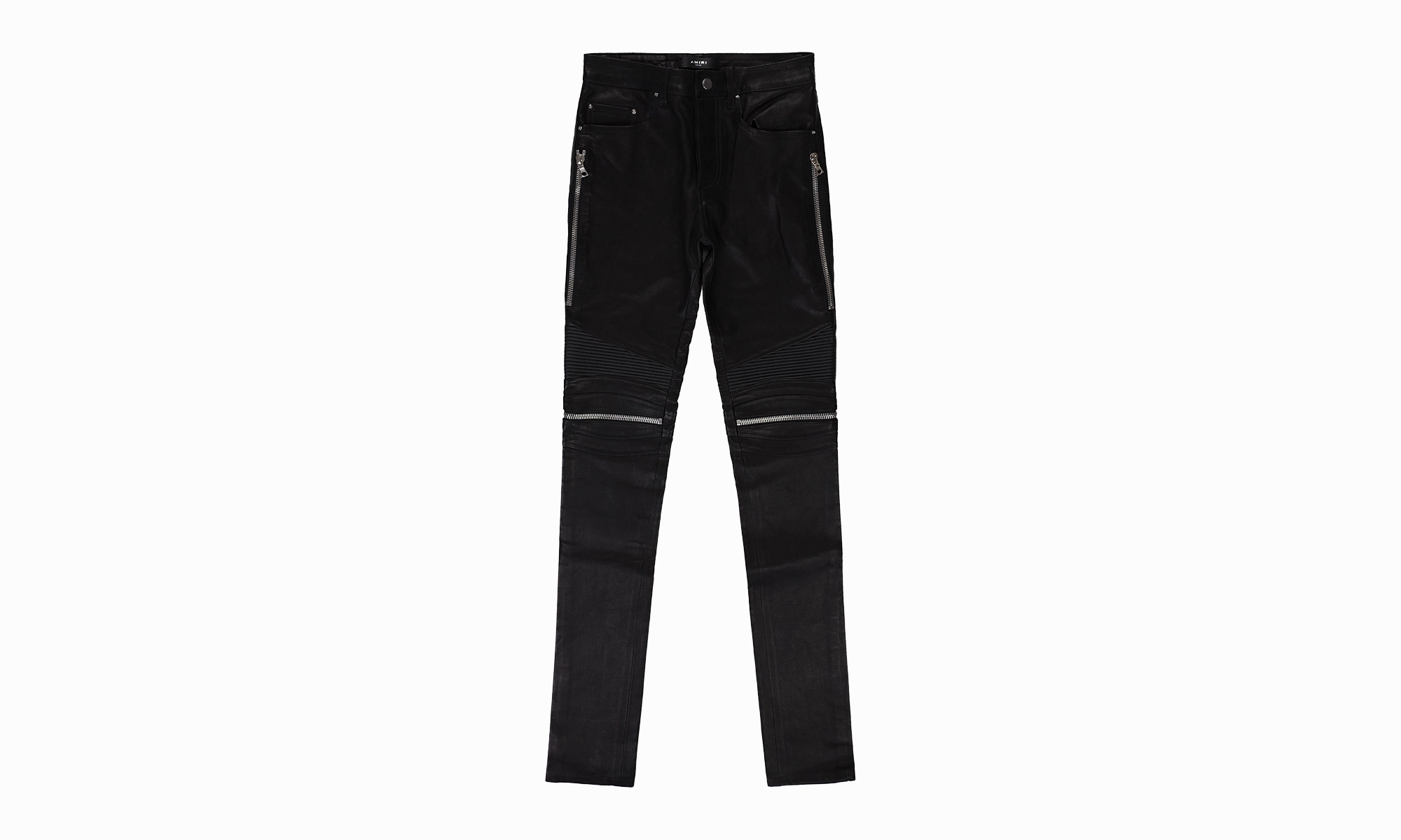 Wrinkle Free Fabric Treatment Simple clothing MX2 LEATHER SLIM-FIT JEANS "Black/Silver"