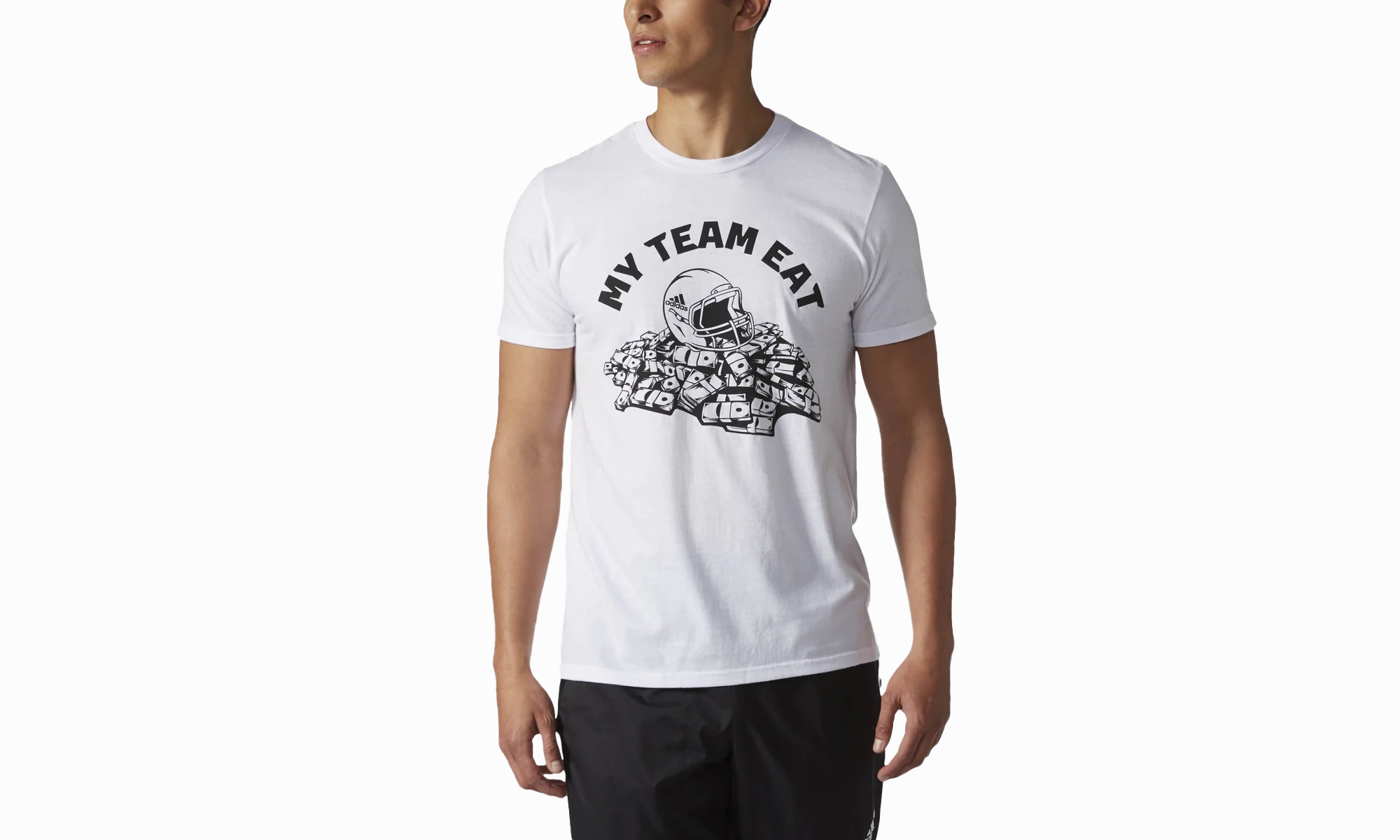 Ventilated Back Panel My Team Eat Savage Speed T-Shirt "White / Black"