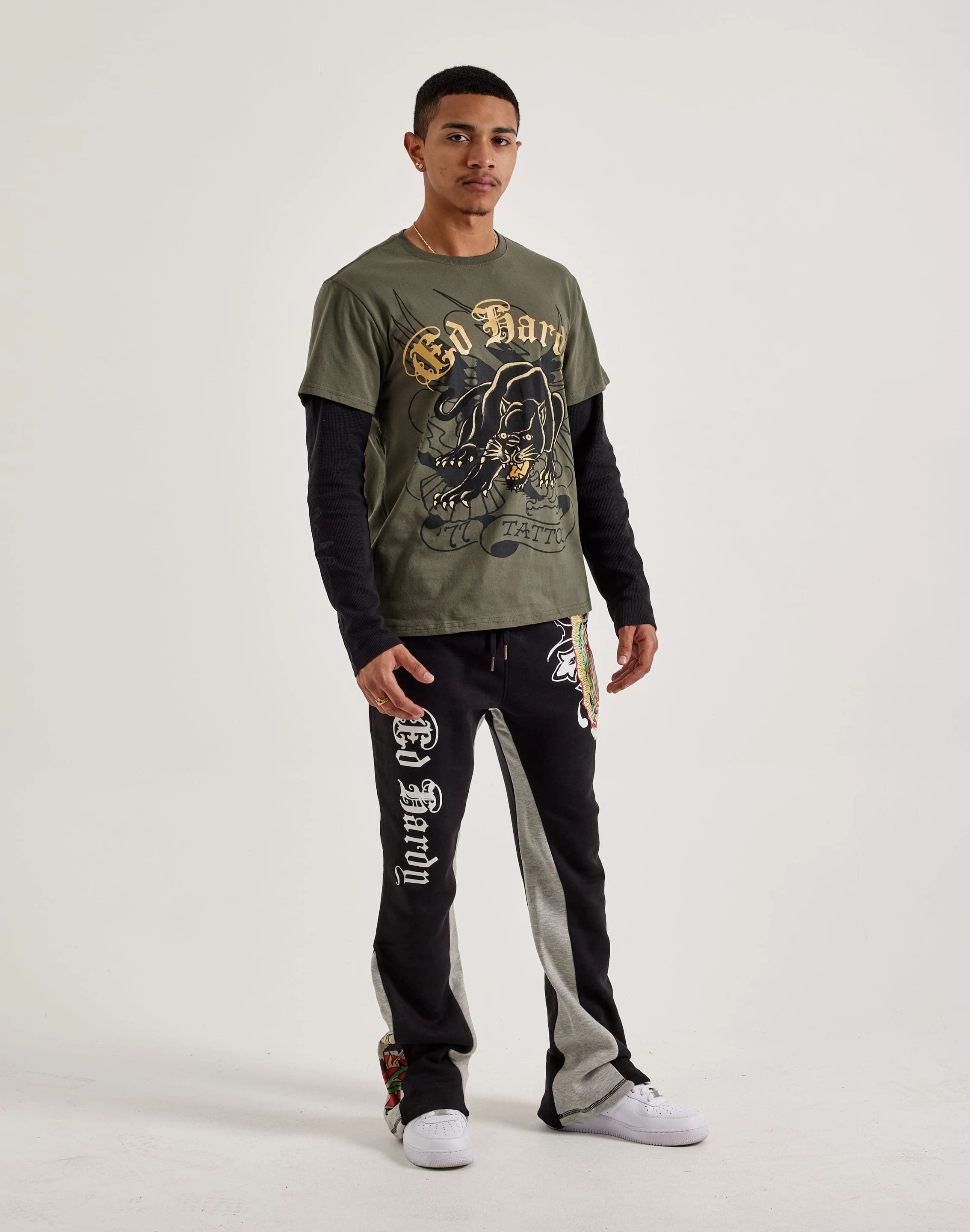Ed Hardy Panther Long-Sleeve Tee Free Shape