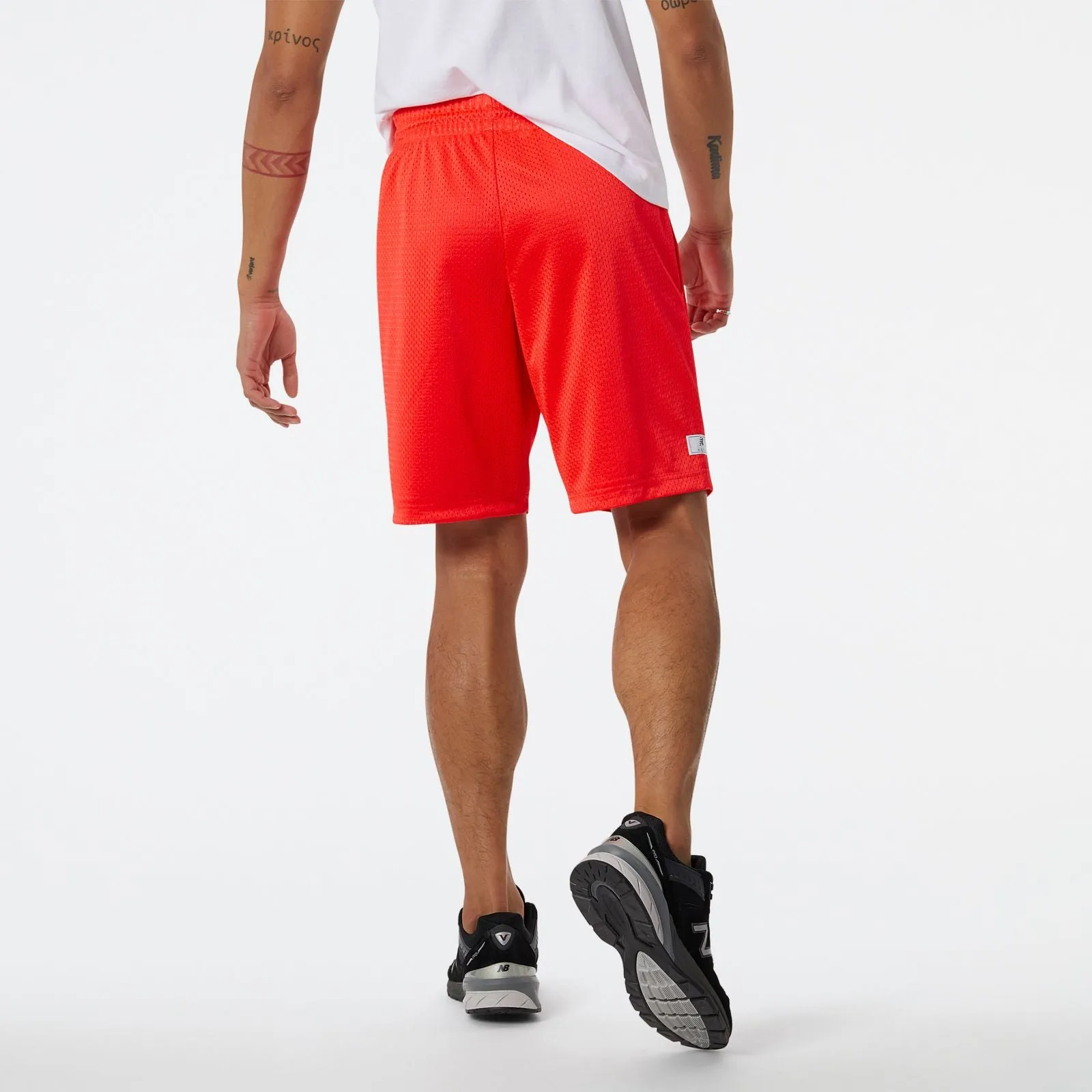 NB Essential BBall Short - energy red Handmade Fit Quiet Luxury