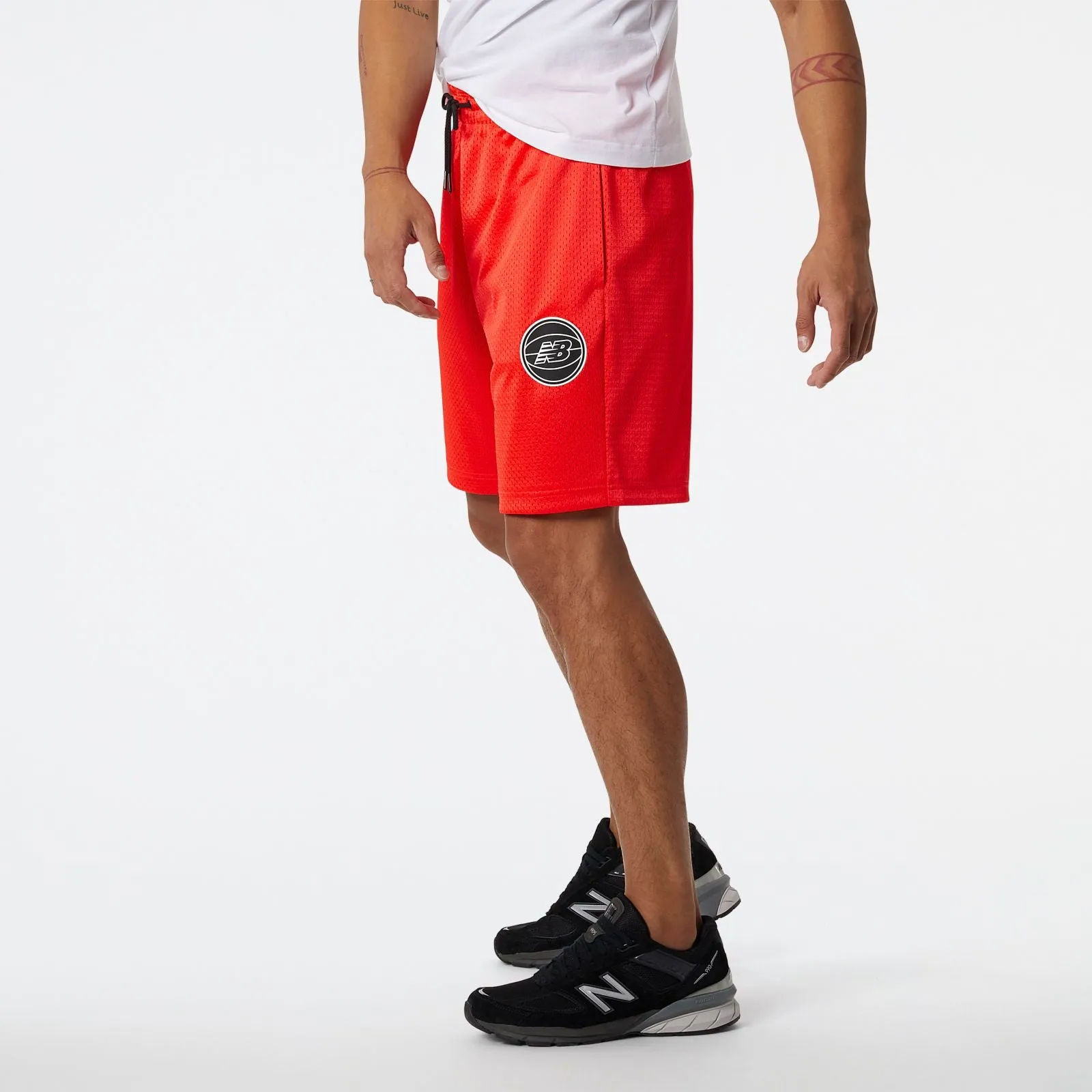 AntimicrobialTreatment AntiPillingFabric NB Essential BBall Short - energy red