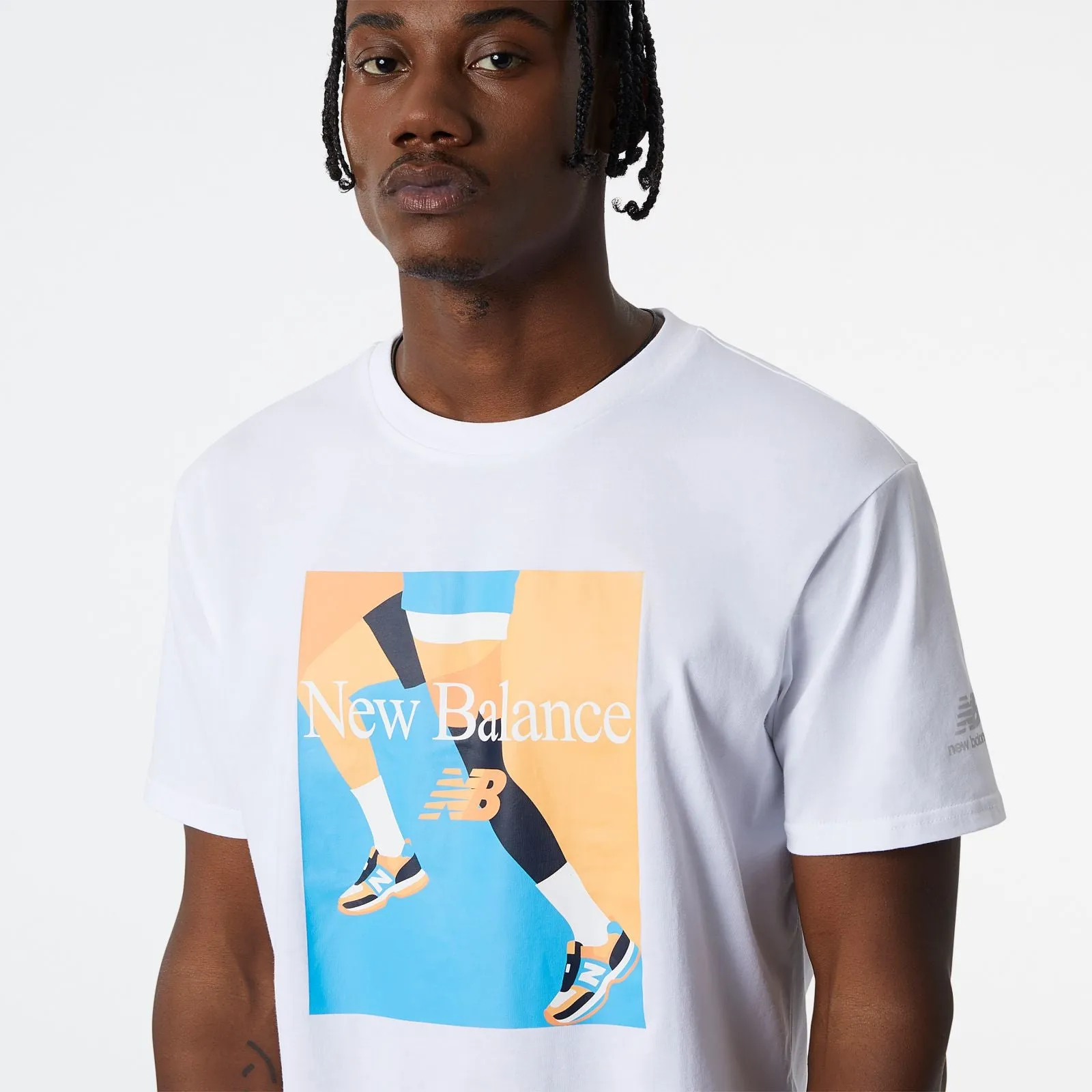 Team Edge WindResistantWeave NB Essentials Celebrate Run Tee - WHITE