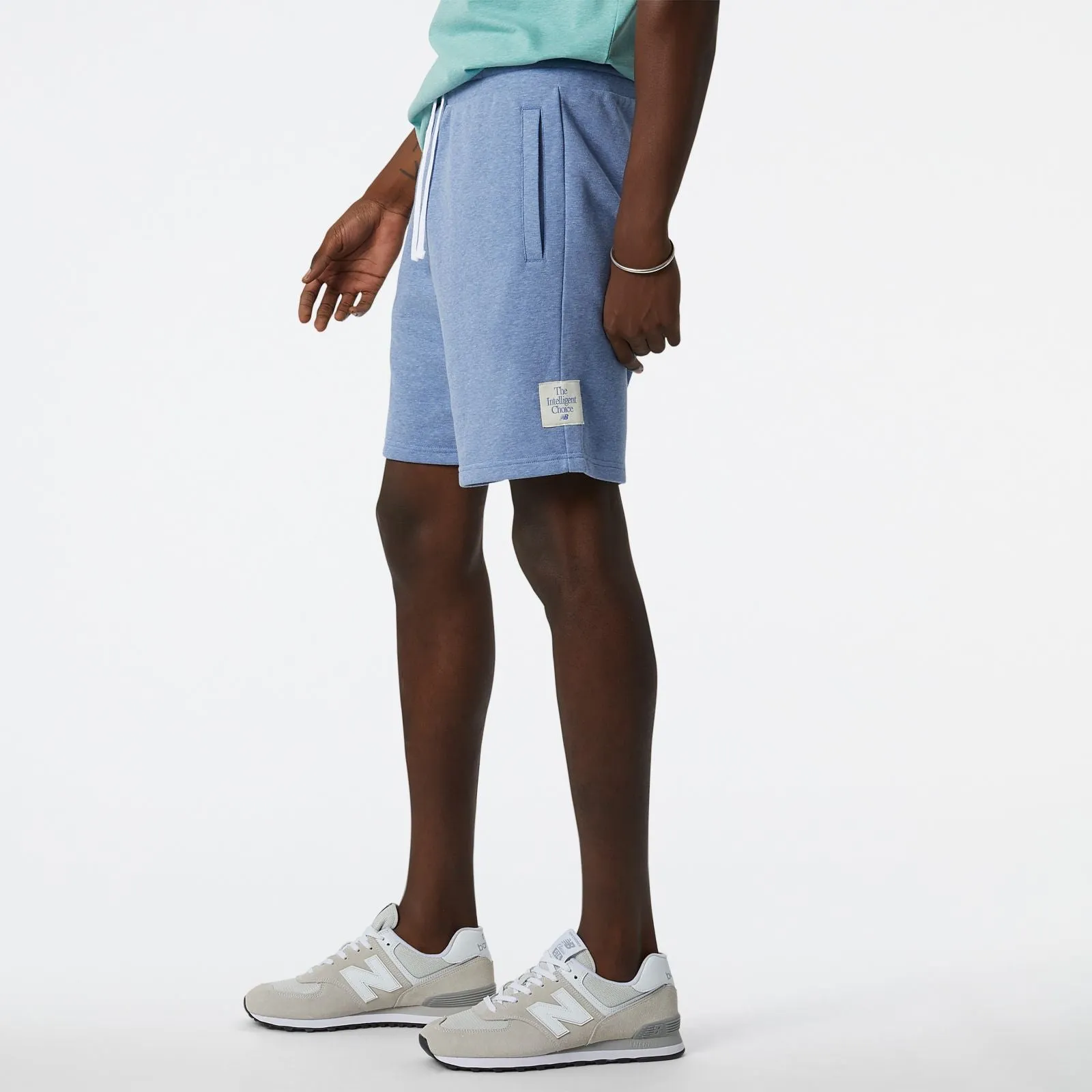 NB Essentials New Balance Fleece Short - Navy heather HypoallergenicYarn UV Protection