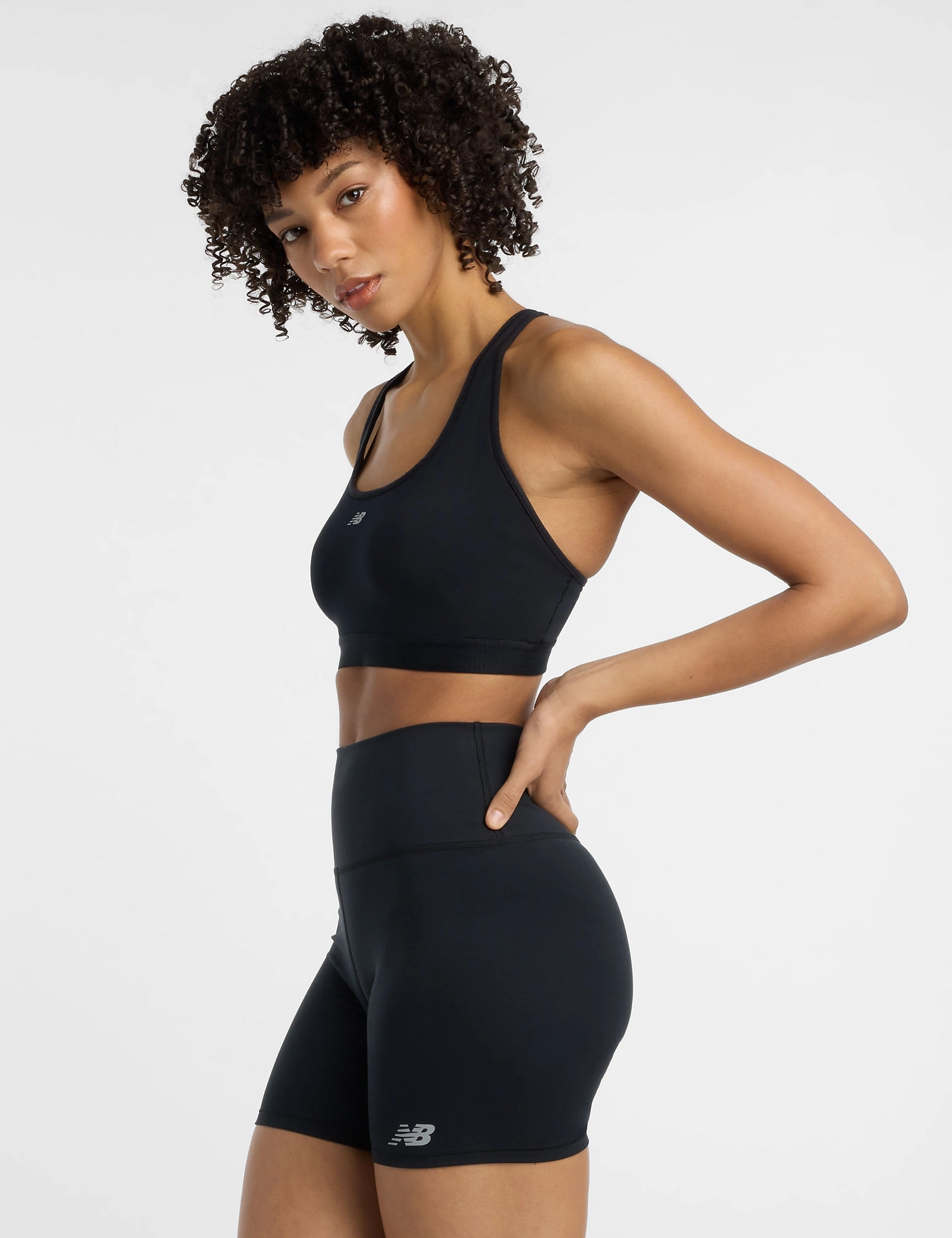 NB Essential Run Bra - Black Snag Free Fabric Soft Jersey