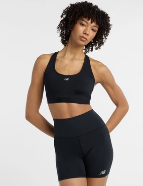 NB Essential Run Bra - Black Fringed edges seams