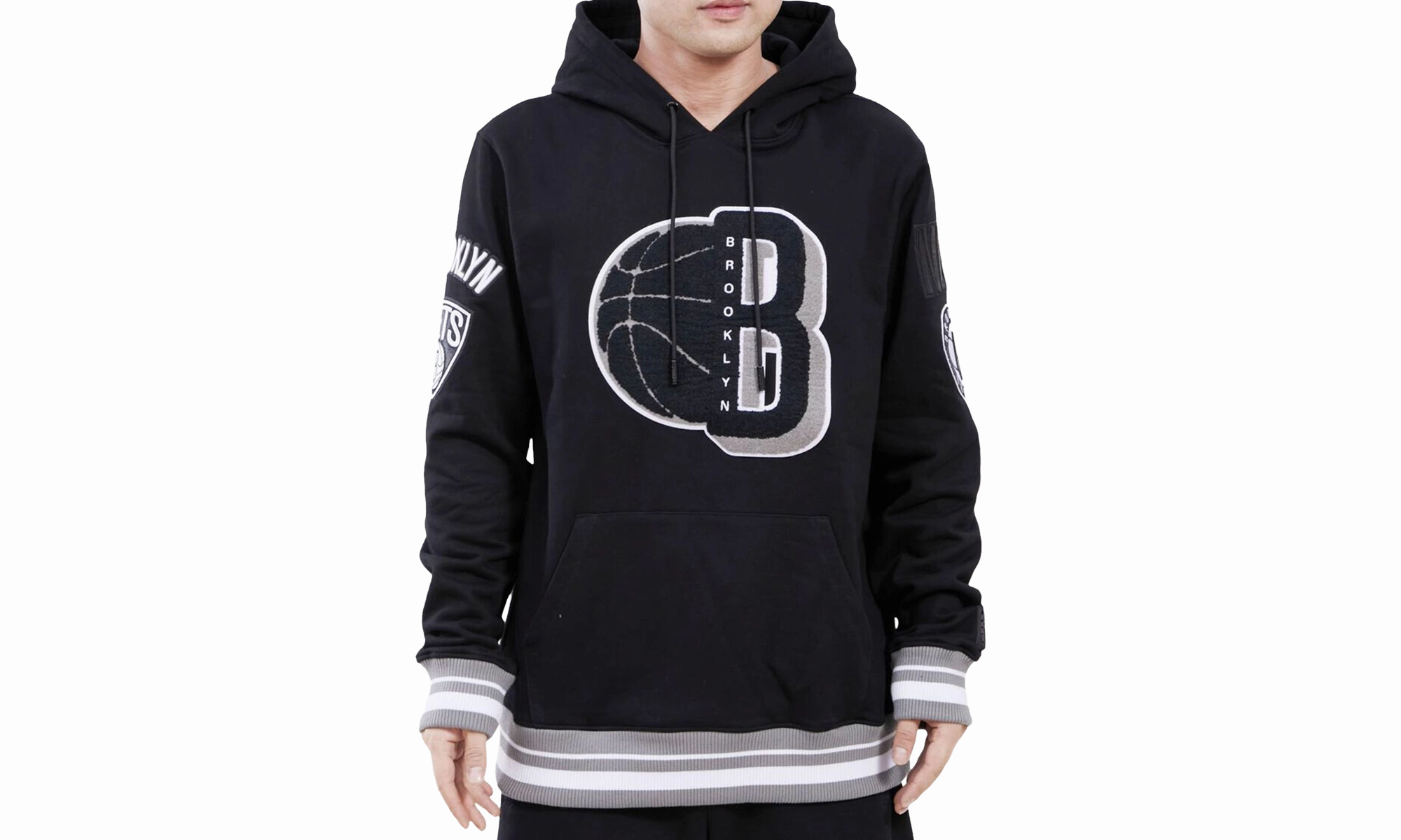 NBA Brooklyn Nets Mash Up Logo P/O Hoodie "Black"
