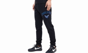 NBA Charlotte Hornets Stacked Logo Sweatpants "Black"
