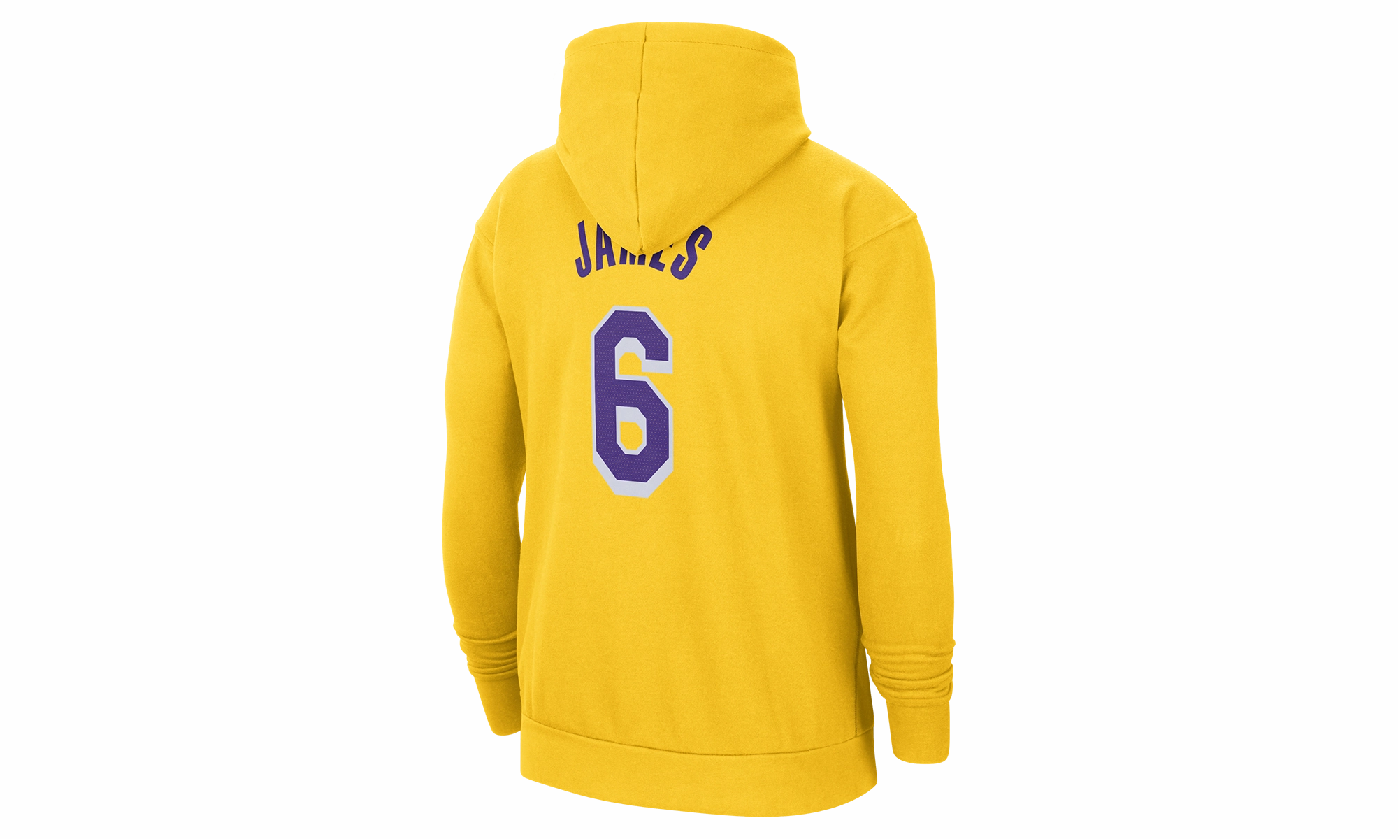NBA LA LAKERS LEBRON JAMES #6 FLEECE HOODIE "Yellow"