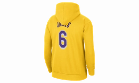 NBA LA LAKERS LEBRON JAMES #6 FLEECE HOODIE "Yellow"