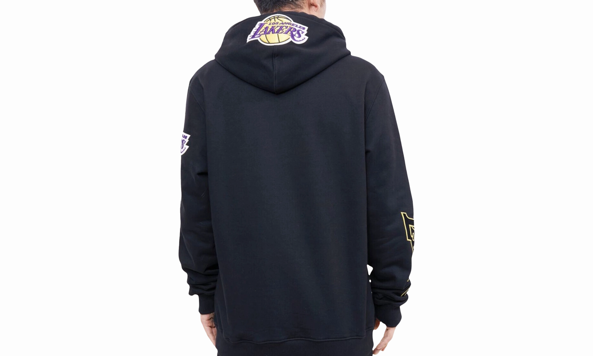 NBA Los Angeles Lakers Stacked Logo Hoodie "Black"