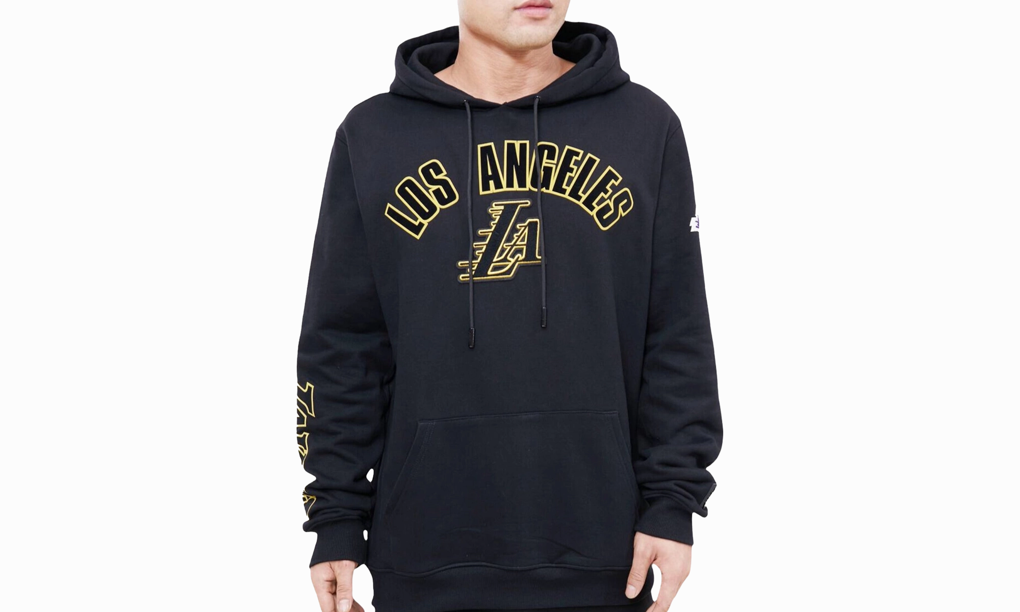 NBA Los Angeles Lakers Stacked Logo Hoodie "Black"