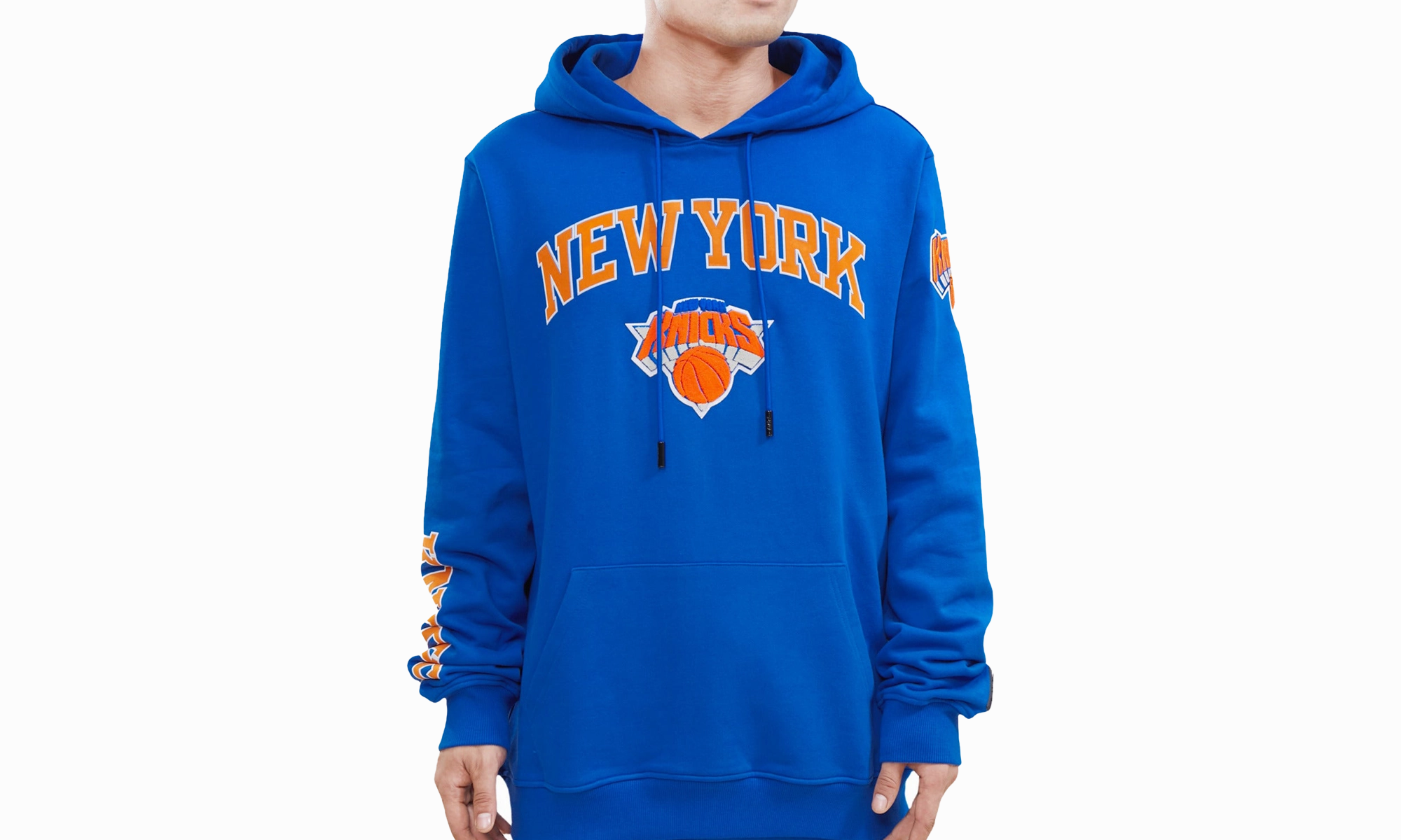 NBA New York Knicks Stacked Logo Hoodie "Black"