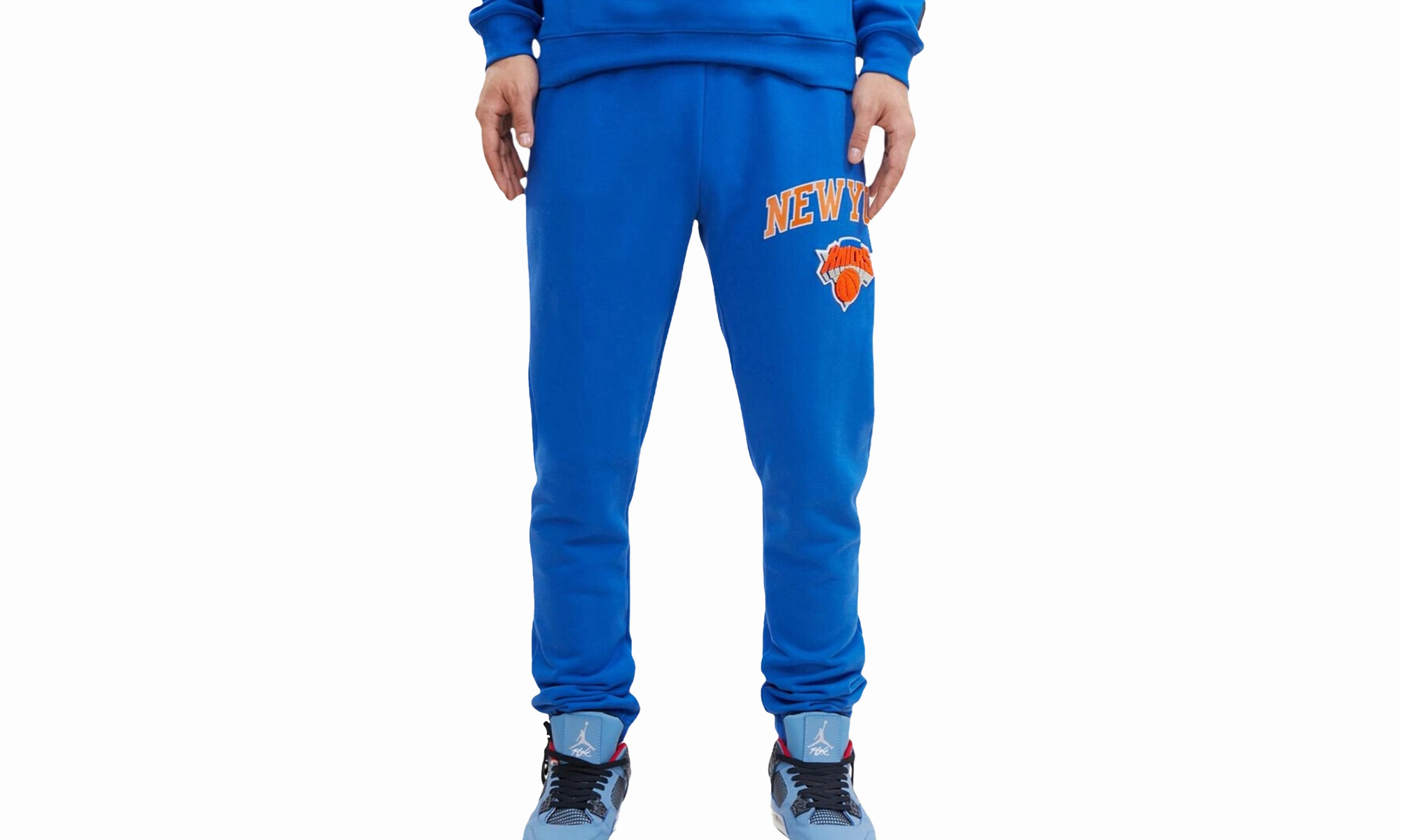 NBA New York Knicks Stacked Logo Sweatpants "Black"