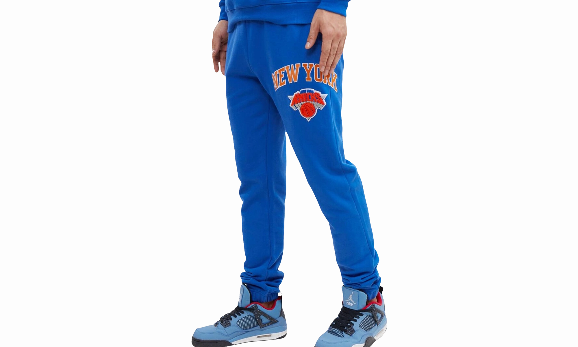 NBA New York Knicks Stacked Logo Sweatpants "Black"