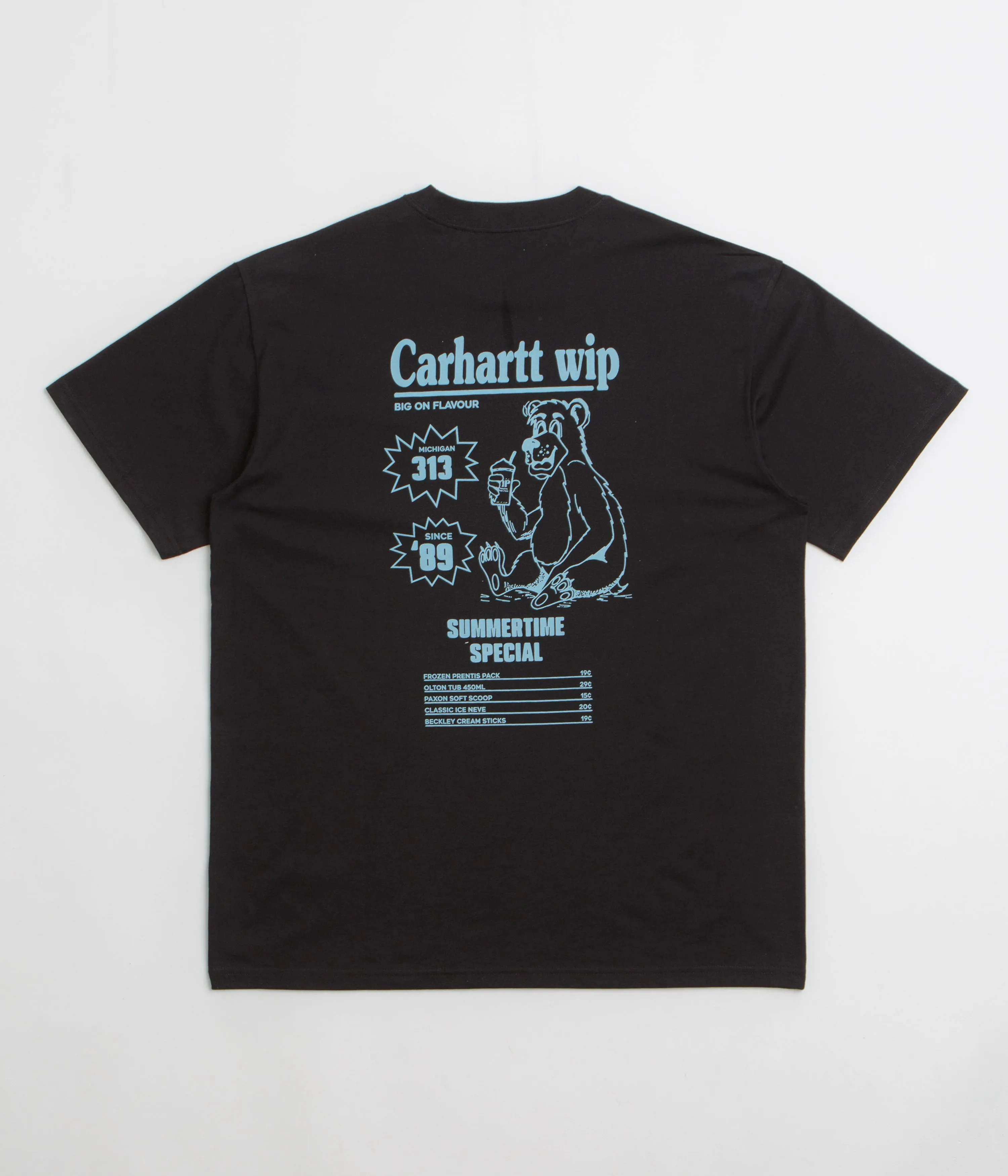 Carhartt Catalogue T-Shirt - Black / Bluebird Size small sheath silhouette