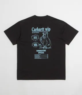 Carhartt Catalogue T-Shirt - Black / Bluebird Size small sheath silhouette
