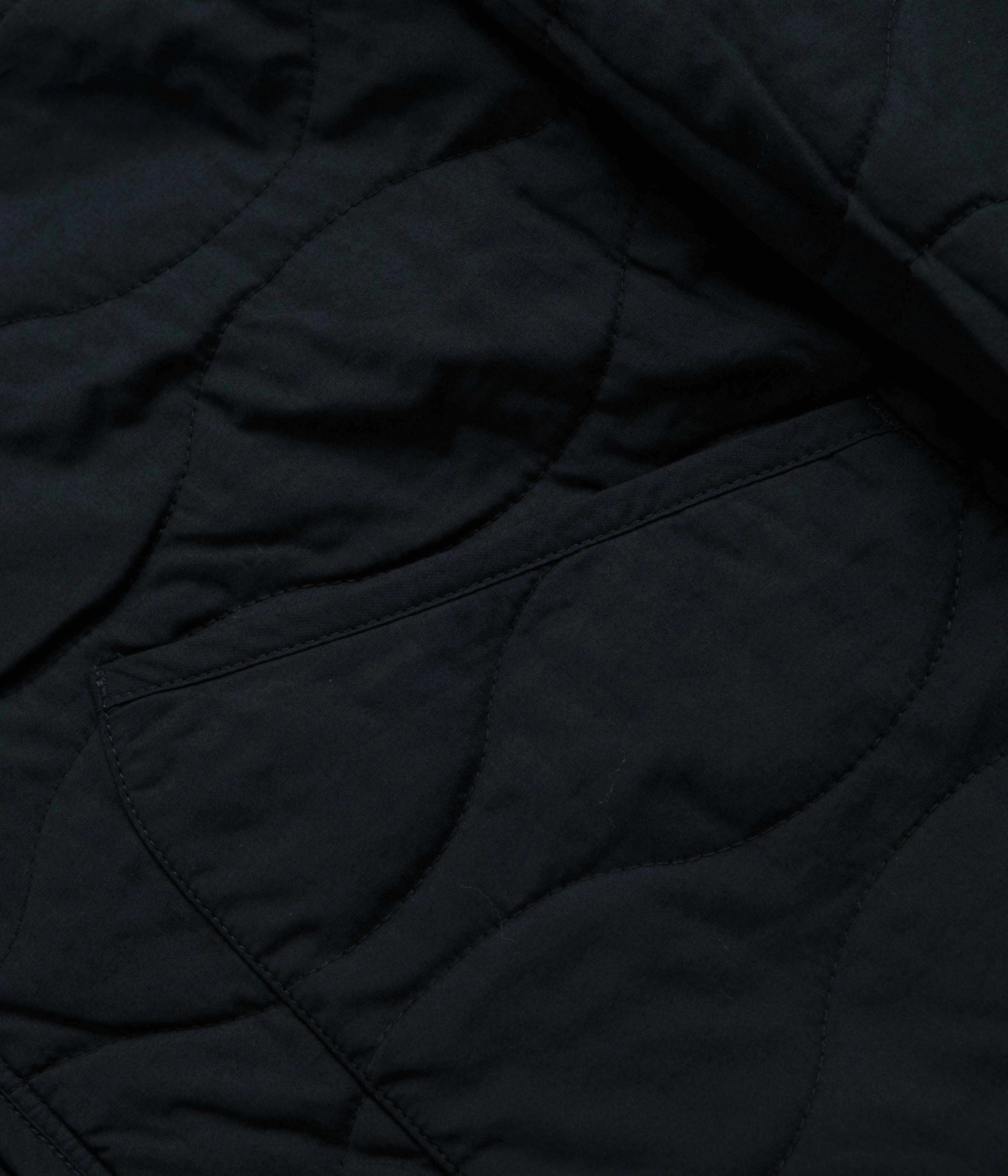 Breathable Mesh Panels Seamless construction Universal Works Reversible Military Liner Jacket - Yellow / Navy