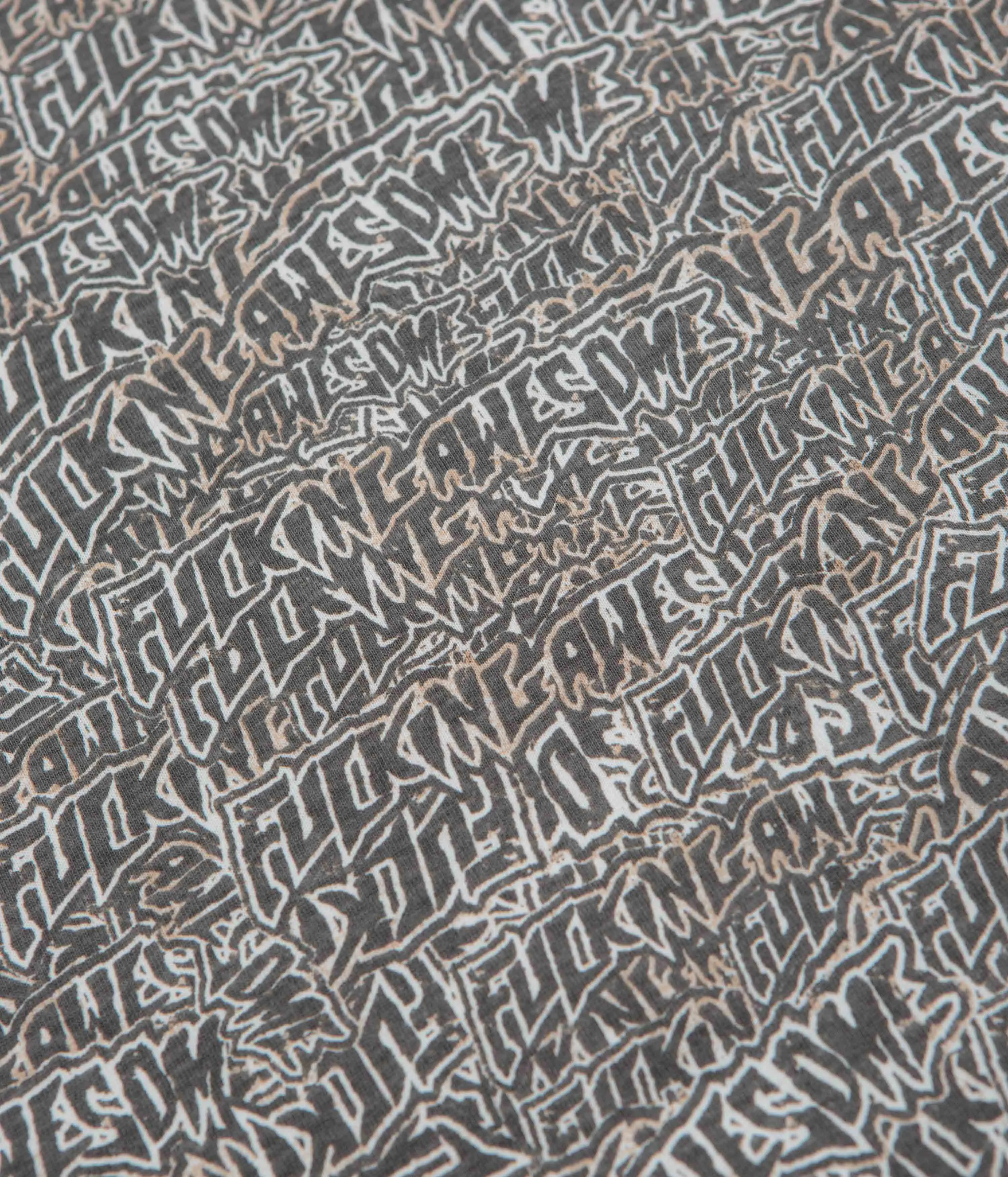 solo venue event Oeko Tex Certified Material Fucking Awesome Burnt Sticker Stamp T-Shirt - All Over Print