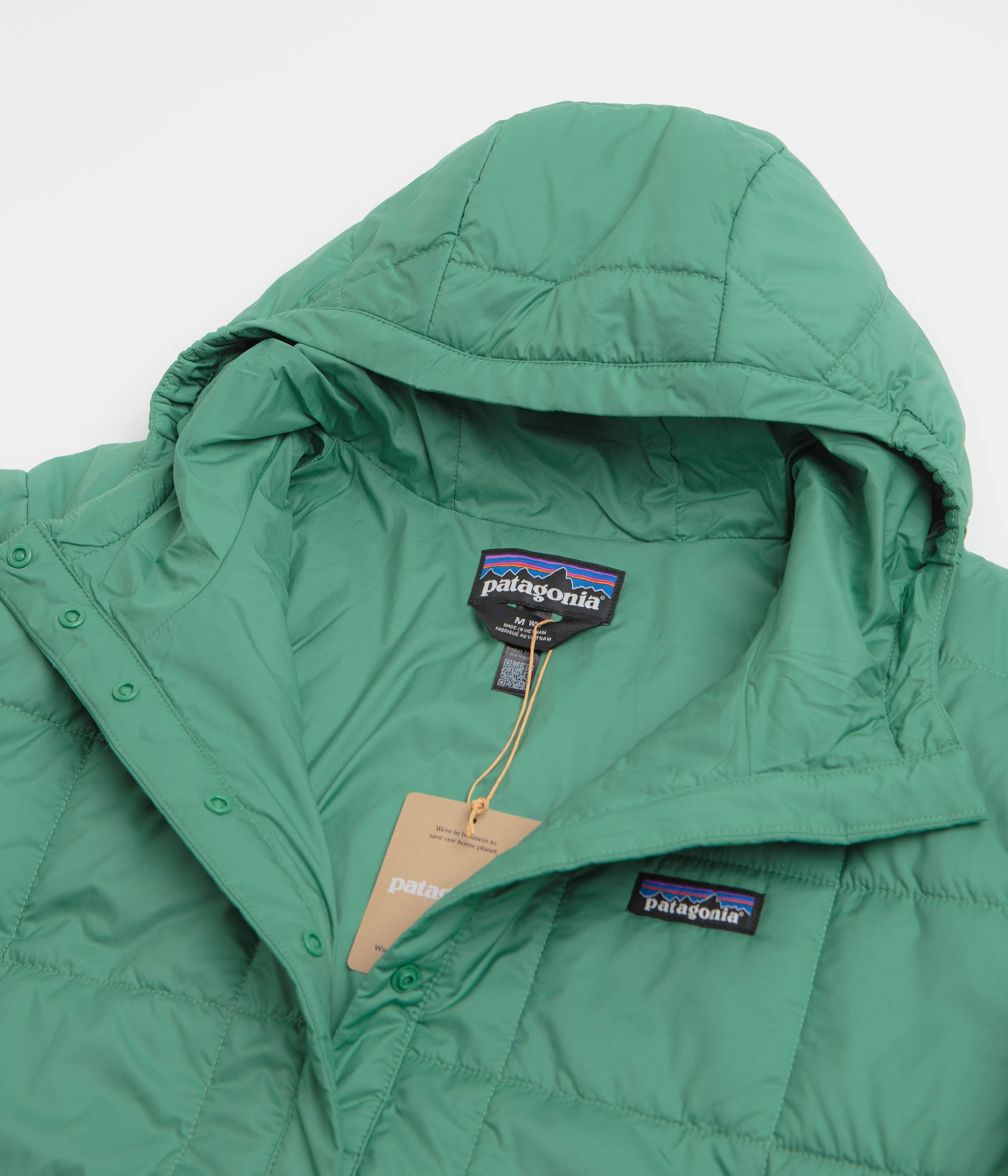 Cold Weather Fearlessness Patagonia Womens Light Gust Hooded Pullover Jacket - Heartleaf Green