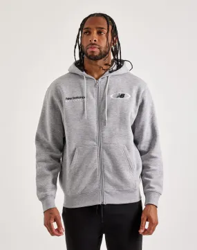 New Balance Core Plus Full-Zip Fleece Hoodie Ventilated Back Panel