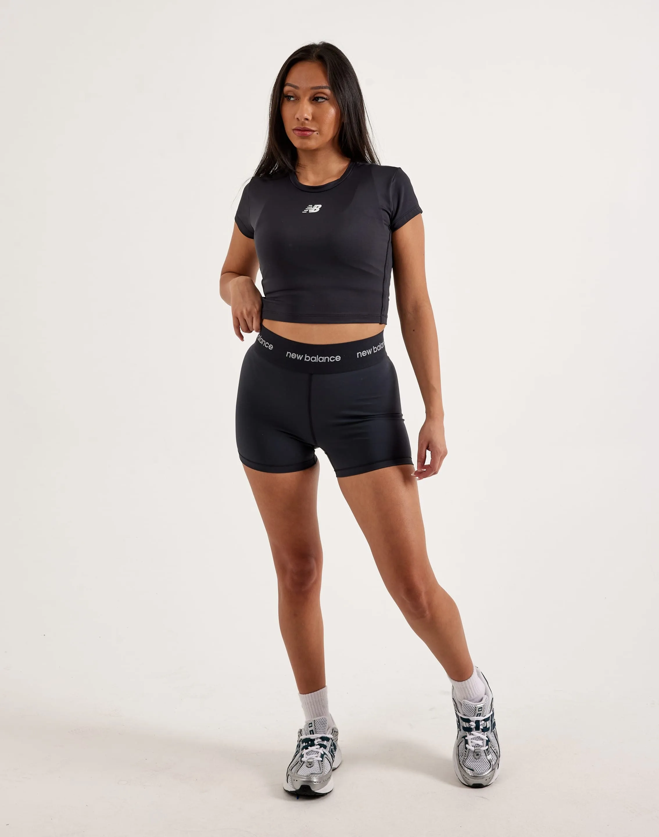 New Balance Sleek High Rise Sport Shorts MoistureControlClothing Street Glow
