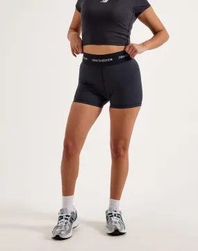 New Balance Sleek High Rise Sport Shorts NonIrritating Seams Light Flow