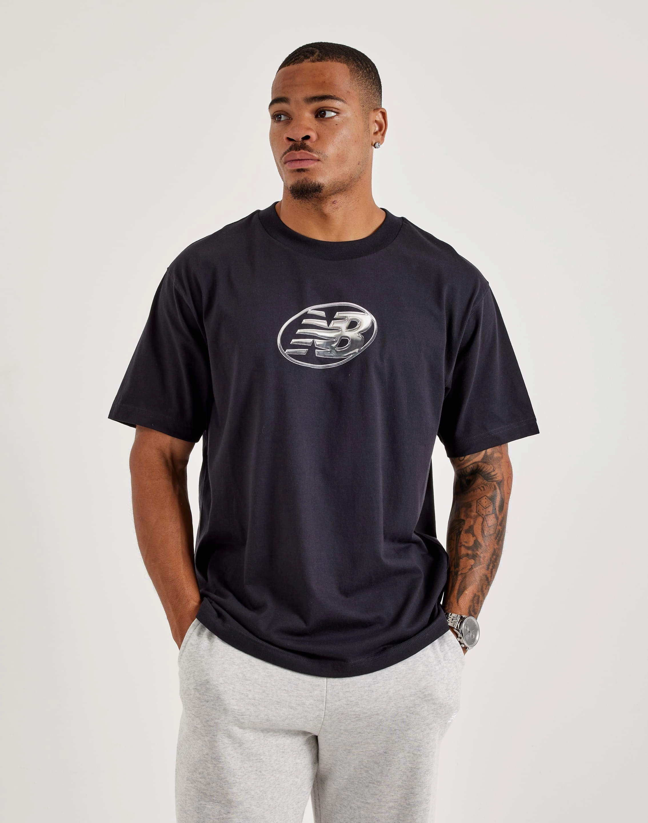 New Yorker NonSlipTrim New Balance Chrome Logo Tee